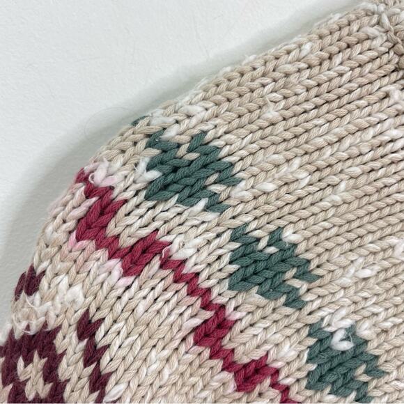 Vintage 90s Eddie Bauer Women’s Floral Rose Heavyweight Cotton Ragg Sweater sz M - Picture 6 of 11